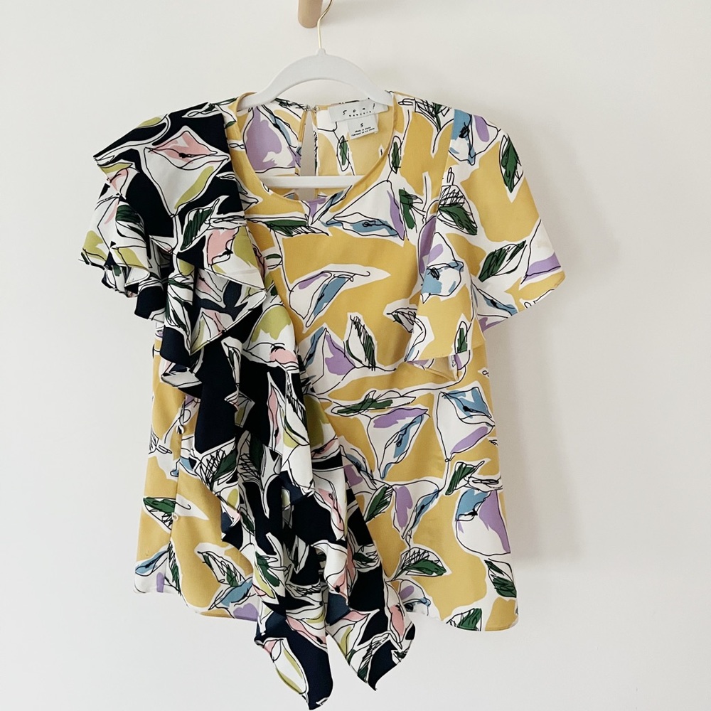 Anthropologie 5on7 Ruffled Blouse